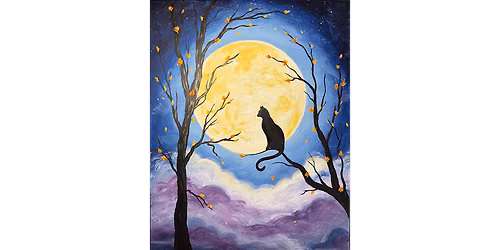 Moonlit Meow - Paint and Sip in Phoenix | Classpop!\u2122
