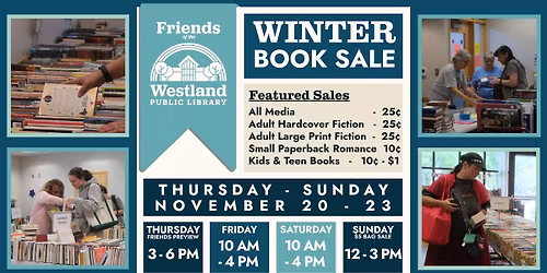 Friends of the Westland Public Library Winter Book Sale