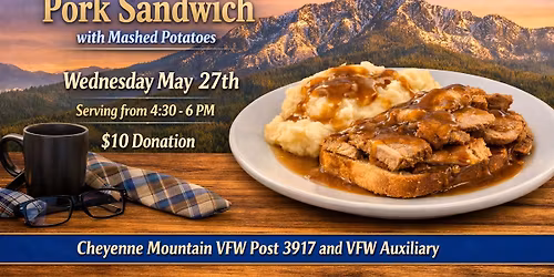 Auxiliary Special - Open face Pork Sandwich