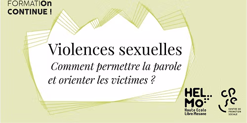 FormatiOn Continue : Violences sexuelles - comment permettre la parole et orienter les victimes ?