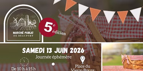 Journ\u00e9e \u00e9ph\u00e9m\u00e8re du March\u00e9 public de Beauport - 13 juin 2026