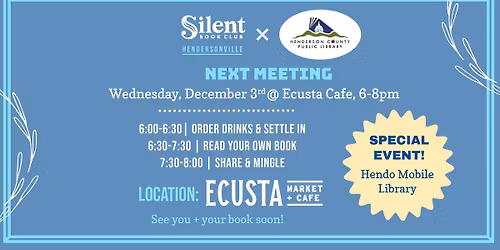 Silent Book Club Hendersonville Meetup - 12\/3