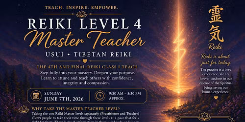 Reiki Level 4( Master Teacher) Shinpiden