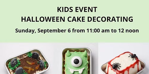 Kids Event - Halloween Cake Decorating