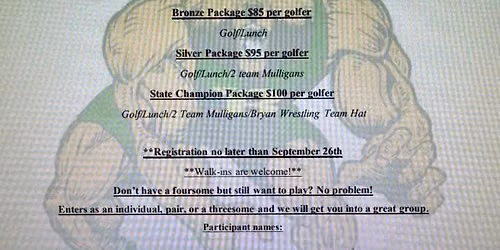 10th Annual Bryan Wrestling Golf Outing