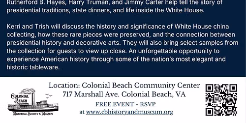 Lecture on White House China from Historic Port Royal