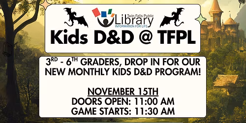 Kids Dungeons & Dragons @ Twin Falls Public Library