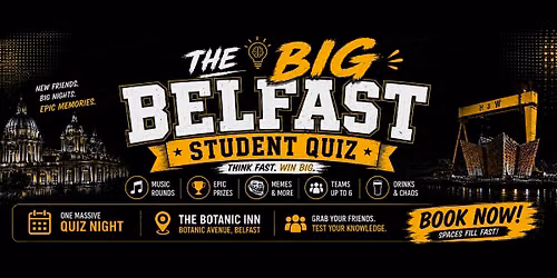 The Big Belfast Student Quiz | Pub Quiz Night at The Bot