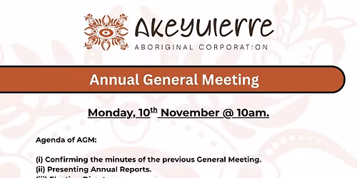 Akeyulerre Annual General Meeting - AGM
