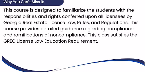 3 Hours CE: GA License Law
