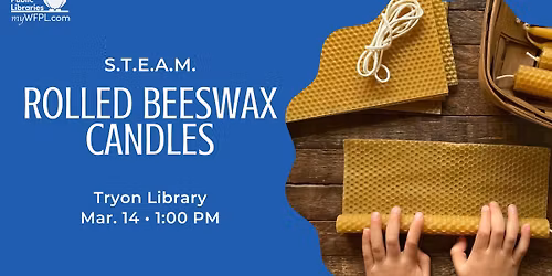 Rolled Beeswax Candles at Tryon Library