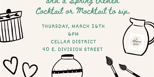 Spring Clay Pots Paint and Sip