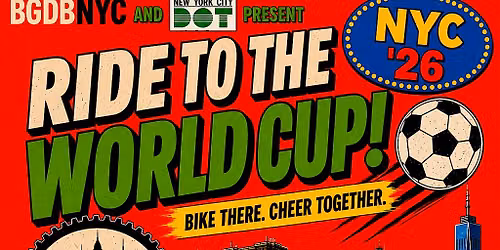Ride to NYC DOT Soccer Street Watch Party in Brooklyn!