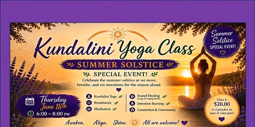 Kundalini Yoga - Summer Solstice Special Event