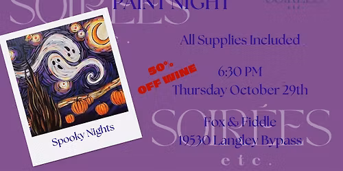Spooky Nights Paint Night at Fox & Fiddle (50% Off Wine)