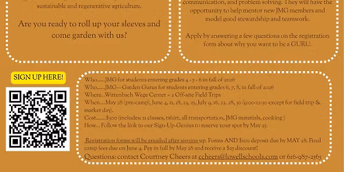 2026 WWC Junior Master Gardener Camp