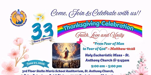 33RD THANKSGIVING ANNIVERSARY CELEBRATION