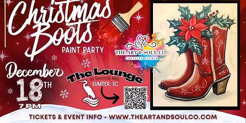 Christmas Boots Paint Party at The Lounge (Second Mill)