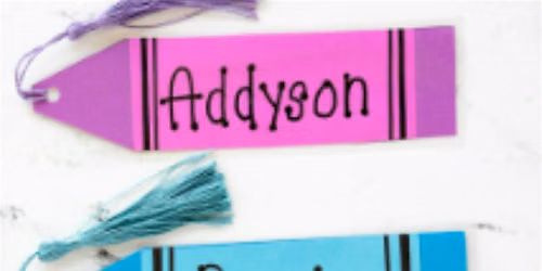 Let's Craft! Crayon Bookmarks in Little Red Schoolhouse