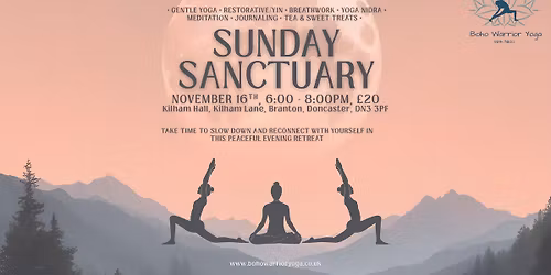 - FULLY BOOKED -  \ud83c\udf19 Sunday Sanctuary \ud83c\udf19