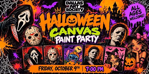 Halloween canvas paint party - ALL AGE EVENT