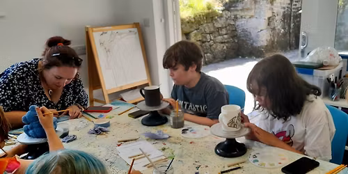 Festive Family Pottery Painting