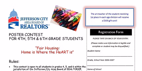 Poster Contest for 4th, 5th & 6th Grade Students