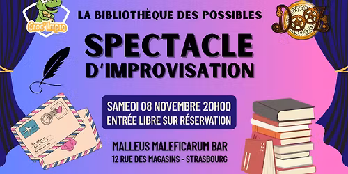 SPECTACLE DE THEATRE D'IMPROVISATION \ud83d\udcd6
