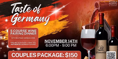 Taste of Germany Wine Tasting Dinner