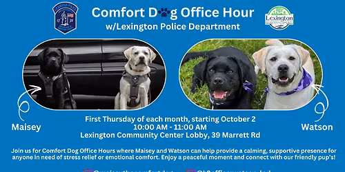Comfort Dog Office Hours w\/Lexington Police Department