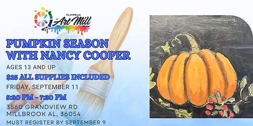 Pumpkin Season: A One-Day Painting Pop-Up with Nancy Cooper
