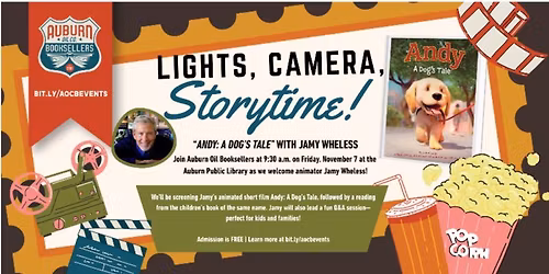 Lights, Camera, Storytime! \u201cAndy: A Dog\u2019s Tale\u201d with Jamy Wheless