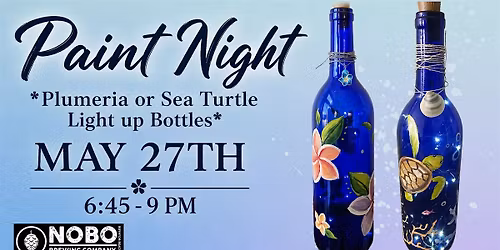 Blue Light up Bottle Paint Night