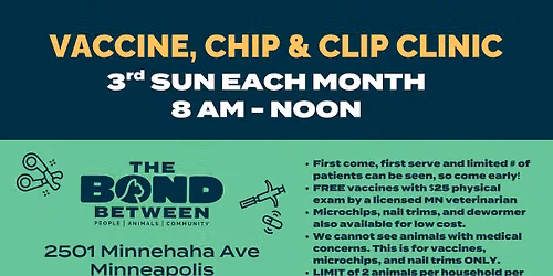 Vaccine, Microchip, and Nail Trim Clinic