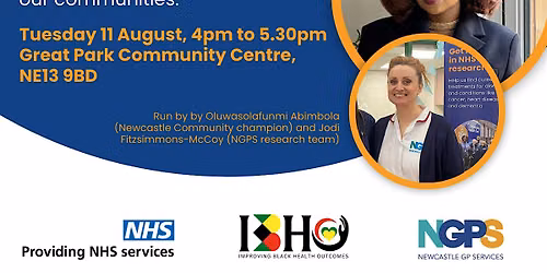 Improving Black Health Outcomes research event in Newcastle