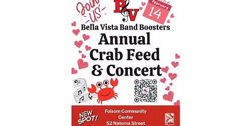 Bella Vista Band 2026 Annual Crab Feed & Concert