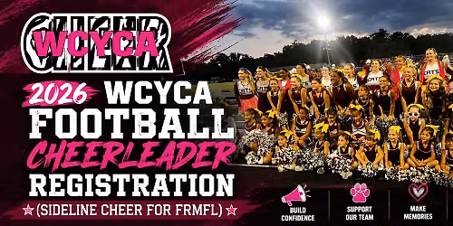 2026 WCYCA Football Cheerleader Registration - Sideline Cheer for FRMFL