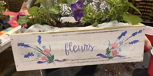 Custom Planter Box with live flowers