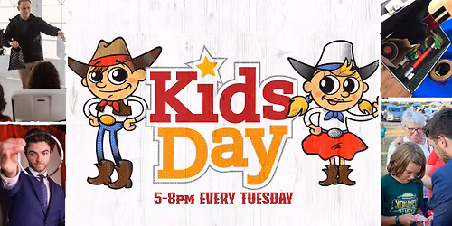 Magician on Kids Day at Pizza Ranch!