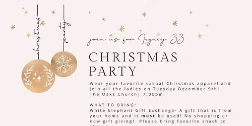 Legacy 33 Ladies Christmas Party
