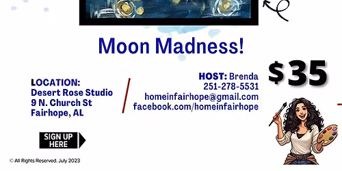 Moon Madness Paint and Sip Party!