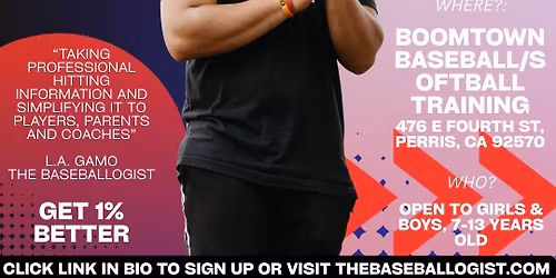 L.A. Gamo the \u201cBaseballogist\u201d Clinic