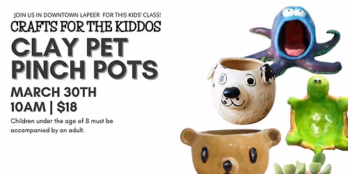 Clay Pet Pinch Pots