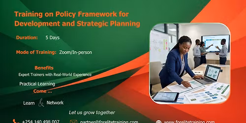 Training on Policy Framework for Development and Strategic Planning