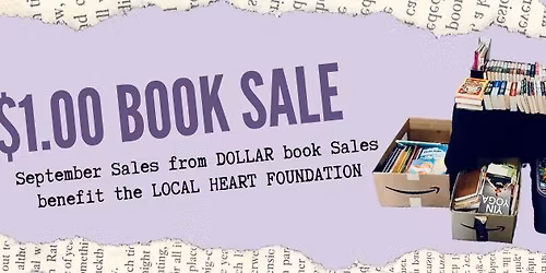 $1 Books for a Cause at The Charmed Page: Read Local, Support Local with Proceeds to the Local Heart