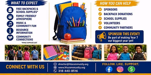 HTS 7th Annual Community Back-to-School Outreach & Resource Fair