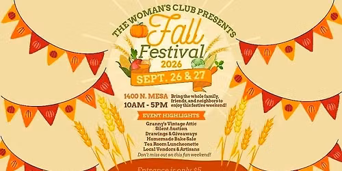 Woman's Club of El Paso Fall Festival 2026