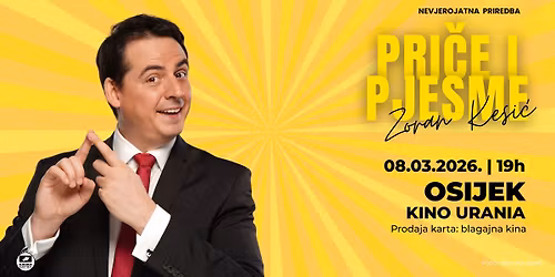 \ud83c\udfa4 Zoran Kesi\u0107 se vra\u0107a u Osijek \u2014 Pri\u010de i p(j)esme 8.3.2026. u 19 sati u 19 sati