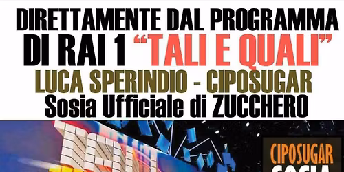 Ciposugar. Il sosia ufficiale di Zucchero al Fame Club