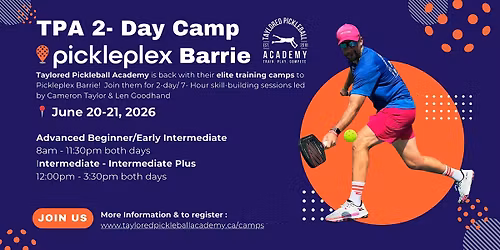 Taylored Pickleball Academy - Barrie Pickleball Camp